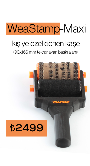 WeaStamp geniş baskı alanlı ambalaj kaşesi